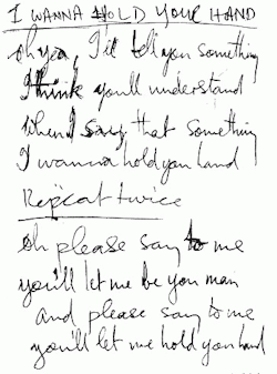 futuristicgentlemenengineer:  skrapif: Handwritten lyrics by John, George, and Paul.    ⚜️