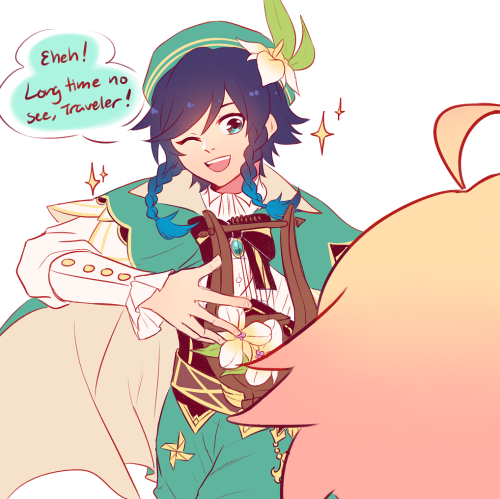 chaotichero: All my friends got Venti except me, so maybe drawing him will help me-