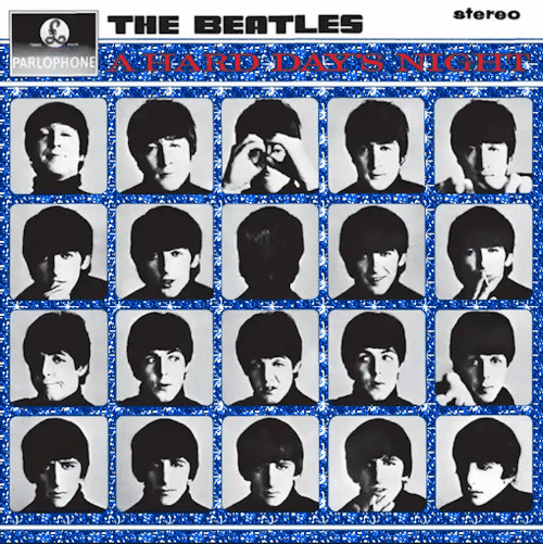 Blue Glitter Beatles Albums 