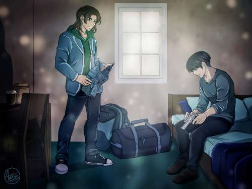 omglevixeren:Wads of crumpled bills still line Eren’s pockets, even after buying them extra bagels a