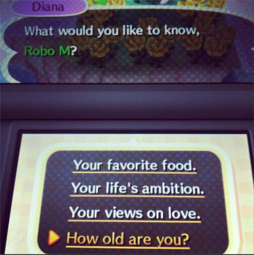  I always see age jokes on Diana amongst my villagers. Ehehe~ 