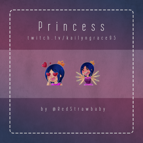 Princessemote and icon commission to KailynGrace95 uwuTwitch | Twitter | Instagram