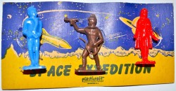 wonderful-strange:  vintagetoyarchive: PLASTICRAFT: 1950s SPACE EXPEDITION Spaceman Figures 