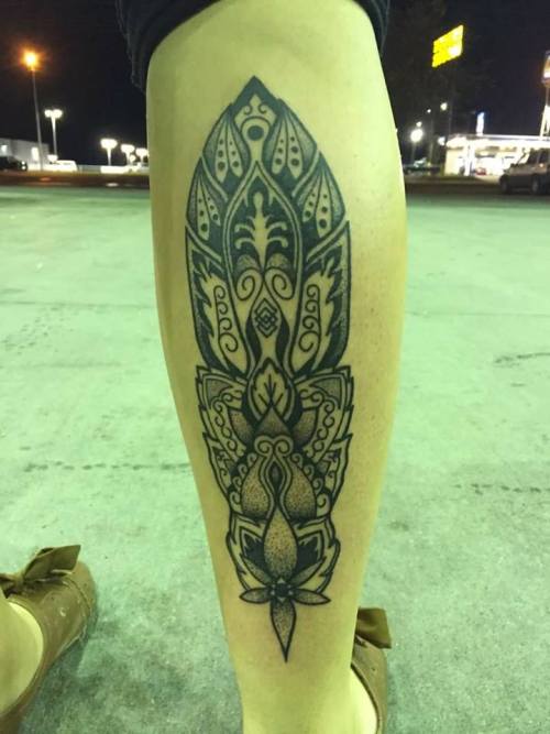 Street Light Lamp Tattoo On Sleeve