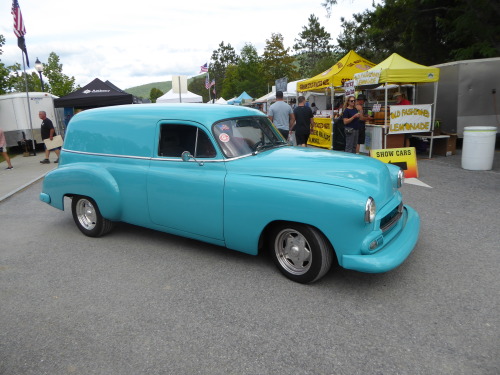 Baby blue panel wagon