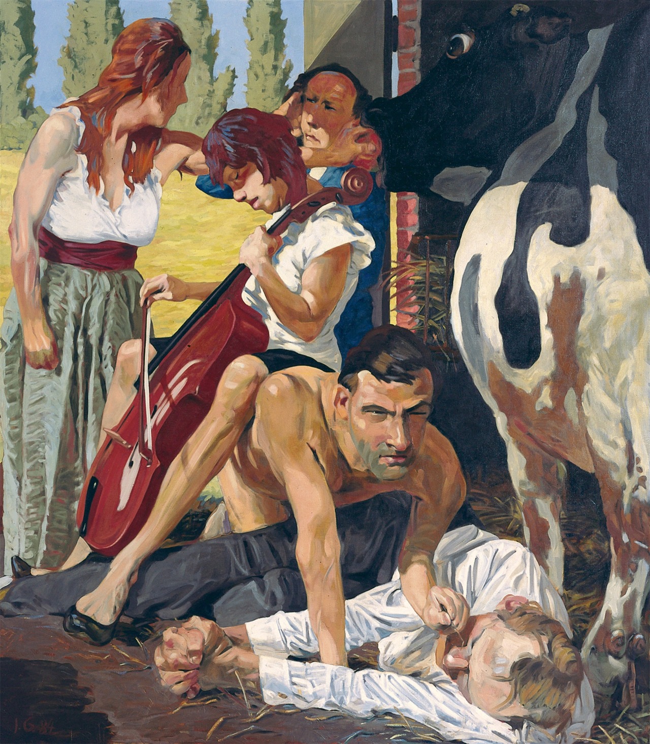 thunderstruck9:Johannes Grützke (German, 1937-2017), Das Lied auf dem Lande [The