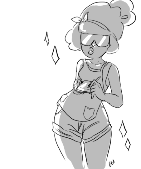 emrayart:  COFFEE SHOP AU?!?! RESTAURANT AU?? GEMS IN CUTE APRONS!