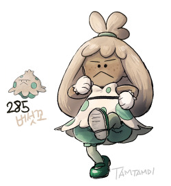 tamtamdi:   Pokemon Gijinka 285.  Shroomish   286.  Breloom   