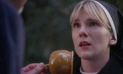 apoptotique:No, I really shouldn’t. Sister Jude said that sweets lead to sin.So cute!