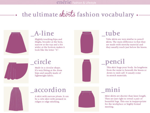 DIY Ultimate Know Your Skirts Guide Infographic from Enerie. For more very popular ultimate gui