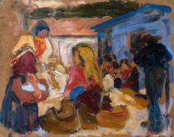 artist-cardoso:  Village Market in Cardoso, Amadeo de Souza Cardosohttps://www.wikiart.org/en/amadeo-de-souza-cardoso/village-market-in-cardoso-1905