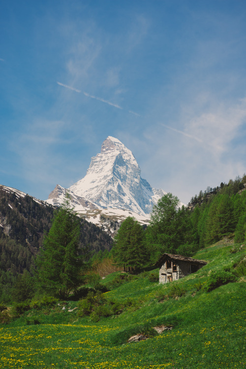 cabinporn: Storage cabin on the hike from Zermatt to Z'mutt in Switzerland  Photo by Erik Alvarez Je