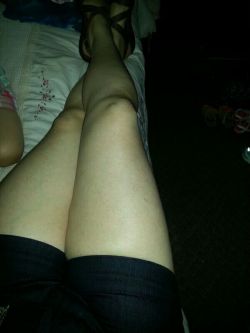 50-shades-of-my-wife:  Just laying here bored and decided to show off my legs. -Mrs