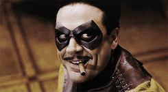 brutongaster: “Violent lives ending violently. Blake understood. Humans are savage in nature. No matter how much you try to dress it up, to disguise it. Blake saw society’s true face. Chose to be a parody of it. A joke.” 