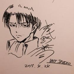 New sketch of Levi by SnK Chief Animation