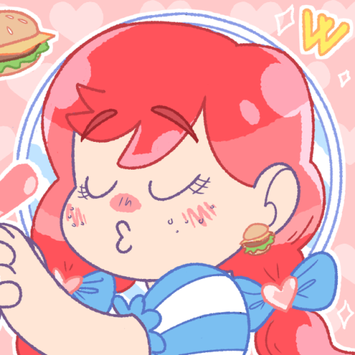 keronousse:Matching icons for you and your favorite Burger Girl!  (If someone want to use 