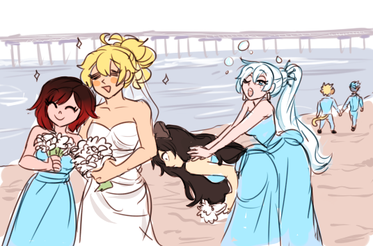 otp challege dedicated to rechargeablegay ;^> ♥(its important to note that weiss is drunk out of her mind here)