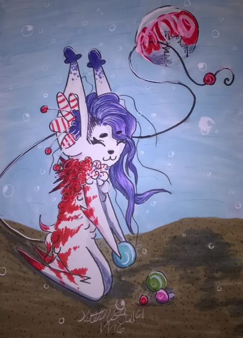 A Lovely Drawing I Did Of My Other Farble Shizi~ He Loves To Collect Marbles~