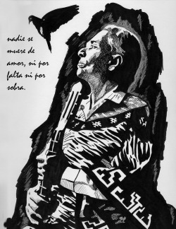 kropotkitten:  daffnet:  “Nadie se muere de amor, ni por falta ni por sobra”. Chavela Vargas.  She was in the film Frida and is rumored to have had an affair with the real Frida her part in the film always gives me chills