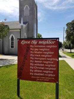 viralthings: This sign is outside my local church, think it’s a good day to share it.