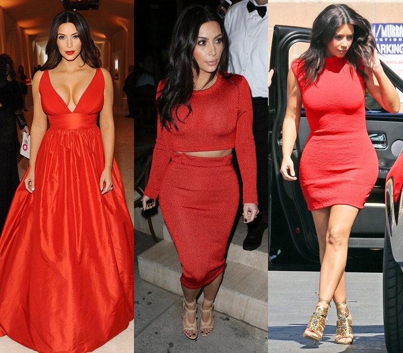 kimkanyekimye:  Red, White, &amp; Blue. Which color outfit is your fav?