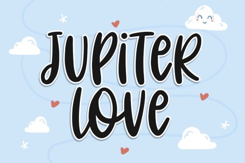 Jupiter Love Handwritten Script Font by Typefar