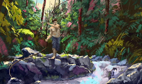 Study from the latest primitive technology video. I’m trying to paint in a way that feels more natur