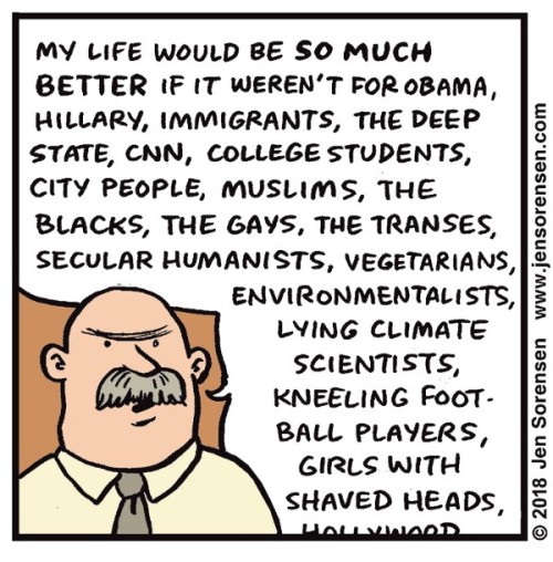 siryouarebeingmocked: hugboxchainsaw: strikeyouout:  nevver: Triggered Snowflakes, Jen Sorensen  Tri