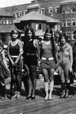 Beauty contest contestants in Venice, CA