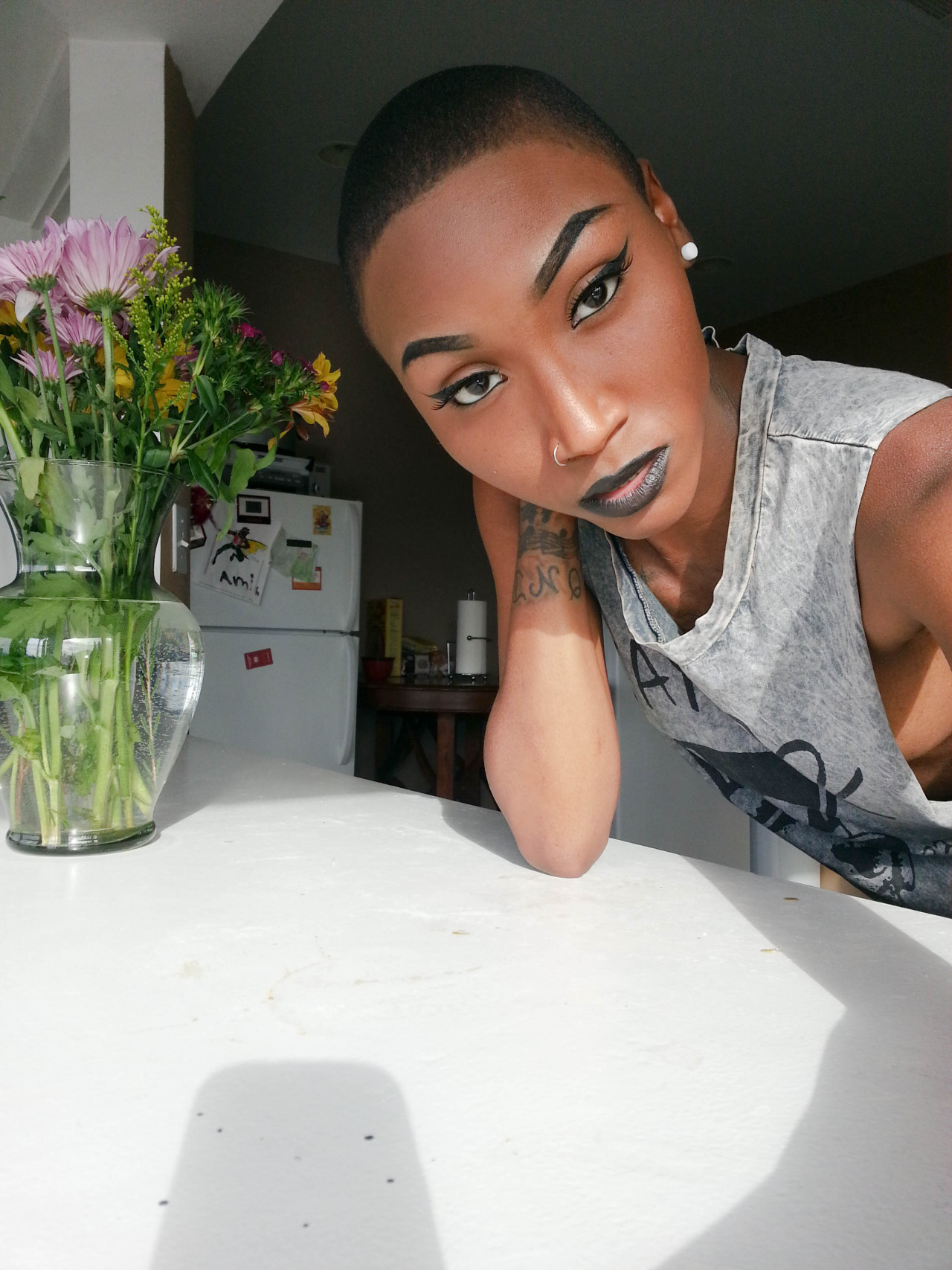 b-ehr:  jxnchuriki:  I normally don’t wear black or dark lipstick but today I made