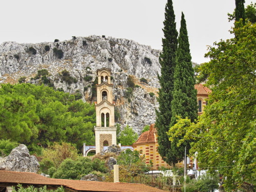 marcel-and-his-world:Contemplation.View of the Monastery St Nektarios, Rhodes 2011.
