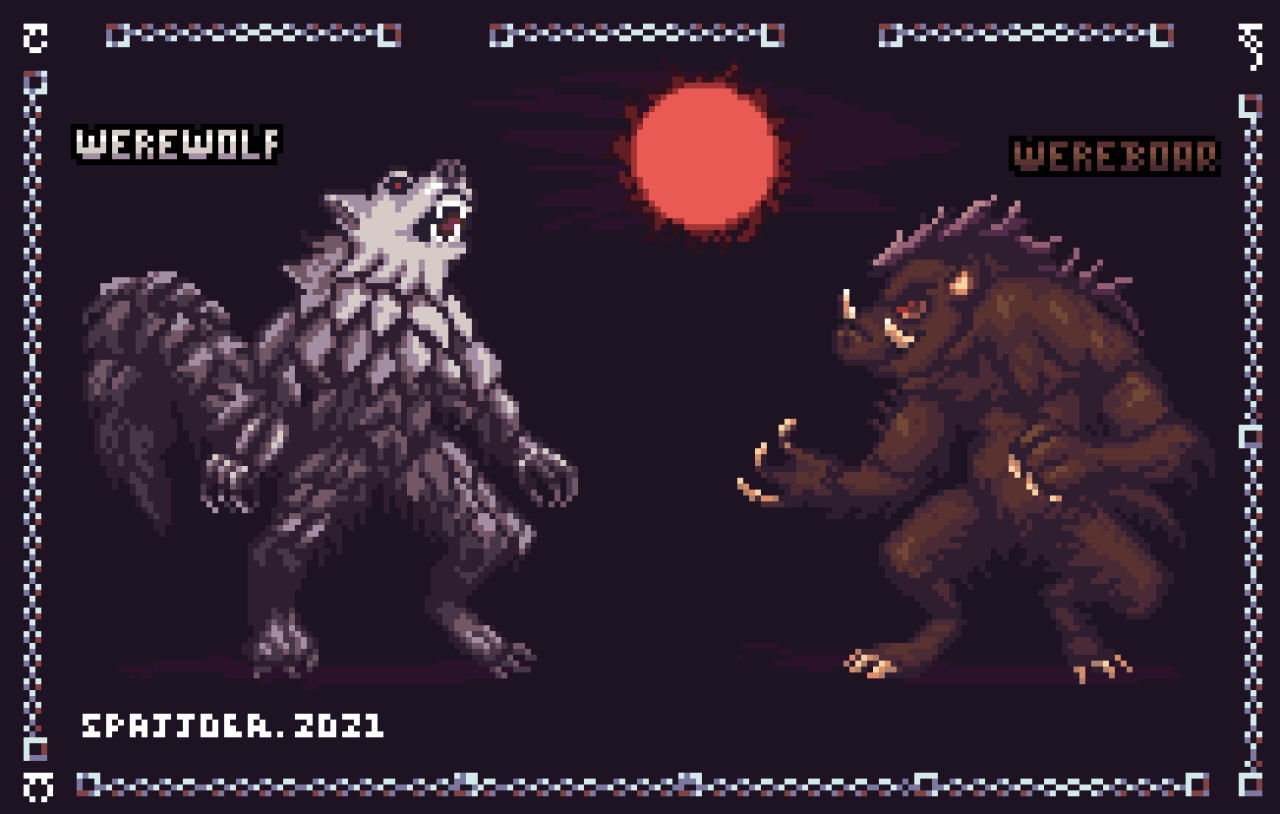 Werewolf and Wereboar - from Daggerfall Elder Scrolls
Here´s hoping for a return of the Wereboar in Elder Scrolls 6