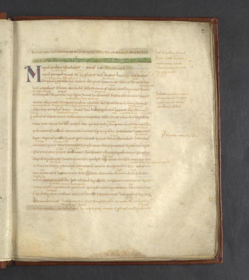 These two folios, 9v and 2r, are both from the same manuscript, LJS 101, Boethius&rsquo;s Latin tran