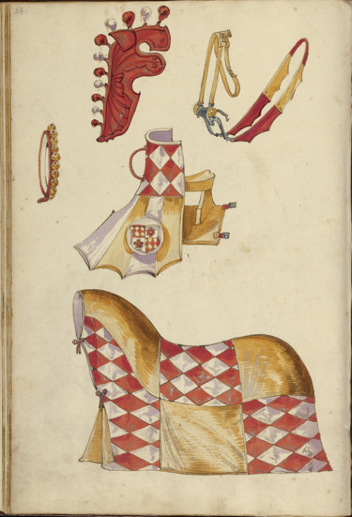Tournament book, drawings of armor, 1560-1570. Augsburg, Germany. Via Getty Museum