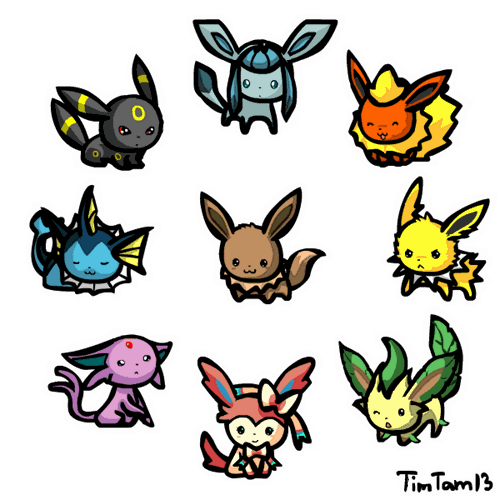originalach:  Feeling like a Pokemon type of day, mostly Eevee though. 