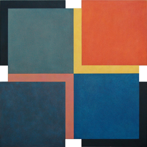 socialclaustrophobia: Roy Good (New Zealand, b. 1945), Eight Squares Stepped. Acrylic on c