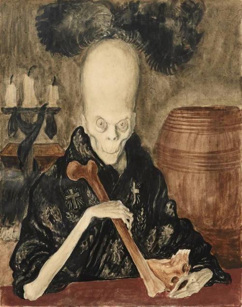 huariqueje:King Plague II   -   Anton Hansen ,  Danish, 1891–1960pencil, watercolor and gouache on p