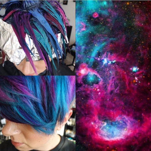 sixpenceee:   Galaxy Hair Taking inspiration porn pictures