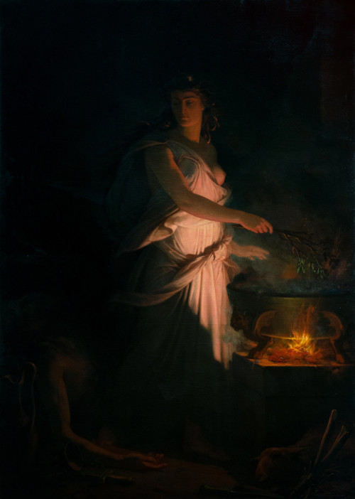 'Medea Restoring Aeson's Youth'. Charles-Alexandre Crauk. 1865.