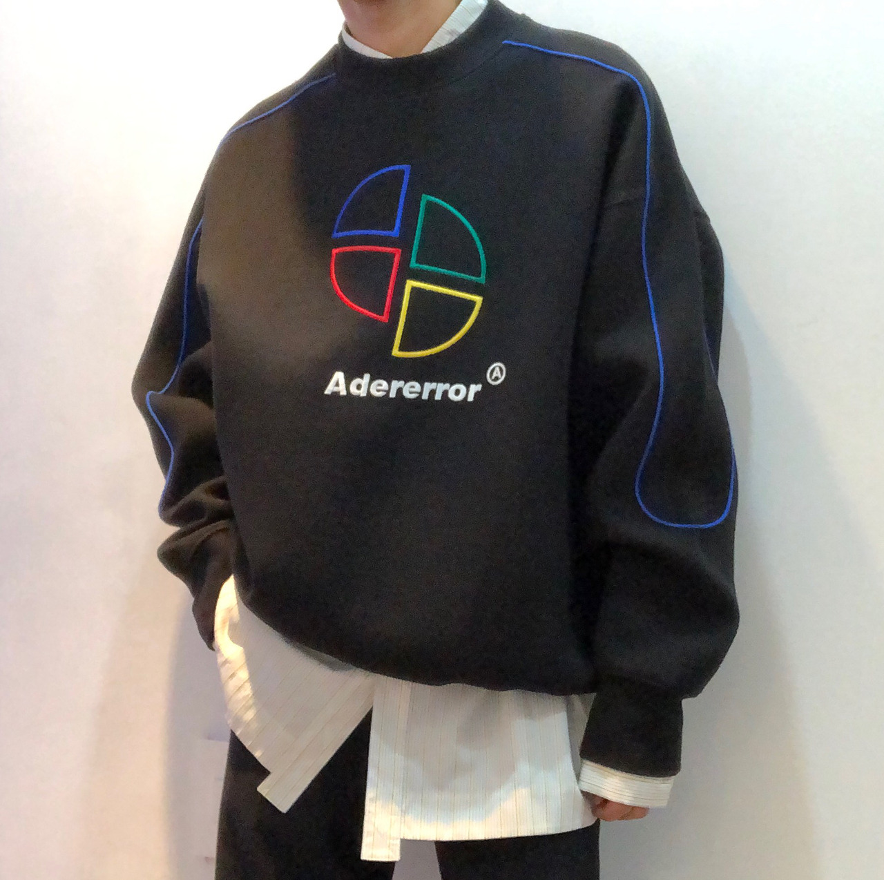 A D E R — Slice logo sweatshirt in black