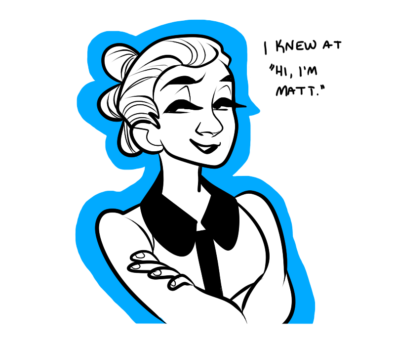 ashsart:  i love that au where rey likes matt and has no idea its kylo, but i also