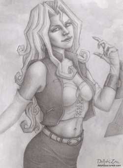 intheshadowofsignificance: delphizoa: “Mai”This is a detail of a graphite drawing that started as an “I’m procrastinating in front of old episodes of Duel Monsters and Mai has fun hair” doodle. It then grew into something more finished. I just