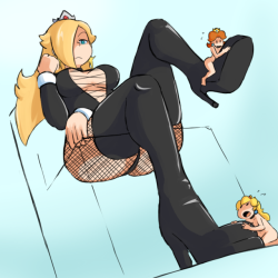 tinytoy4ever:  Some Giantess Rosalina. Please let me know if you know the artist. I couldn’t find the artist.