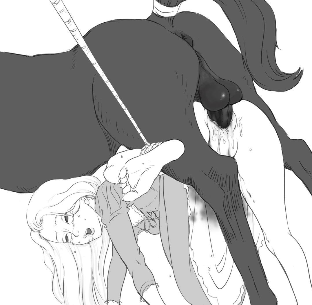 Rapunzel getting deflowered and fucked silly by a stallion. Art by Slade. Artist