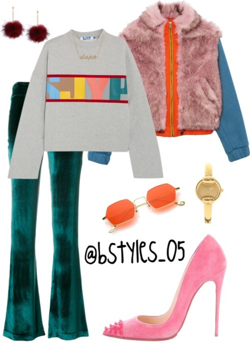 Untitled #243 by bstyles05 featuring water resistant watchesSJYP bell sleeve top / Red jacket / Galv