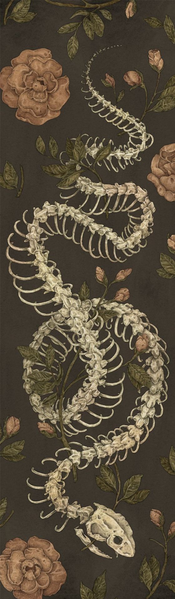 obsessedwithskulls:  “Snake or Die!” by Jessica Roux.http://www.jessica-roux.com/#/skate-or-die/