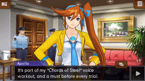 The beginning of an adorable partnership. Dual Destinies’s repeated depictions of coping mechanisms 