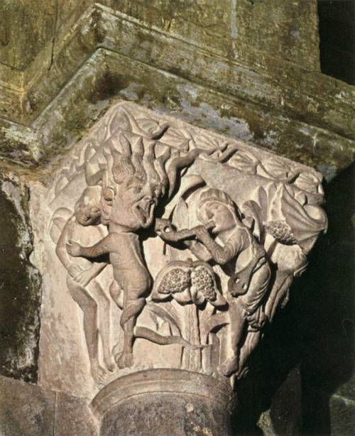 centuriespast:MEDIEVAL SCULPTOR, FrenchProfane Music and the Demon of Licentiousness1130-45StoneSain