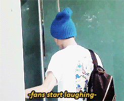 jonginnies:  Luhan having trouble with the door and getting embarrassed when the