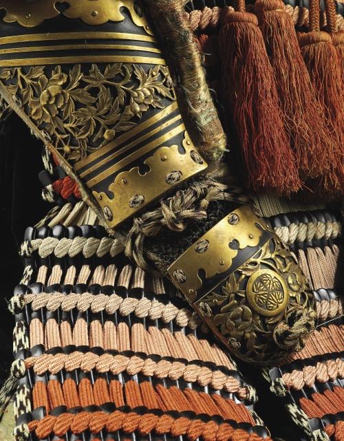 peashooter85: Yoshitsune-Gote Do-Maru armor, Japan, 17th-18th century. from Christies 